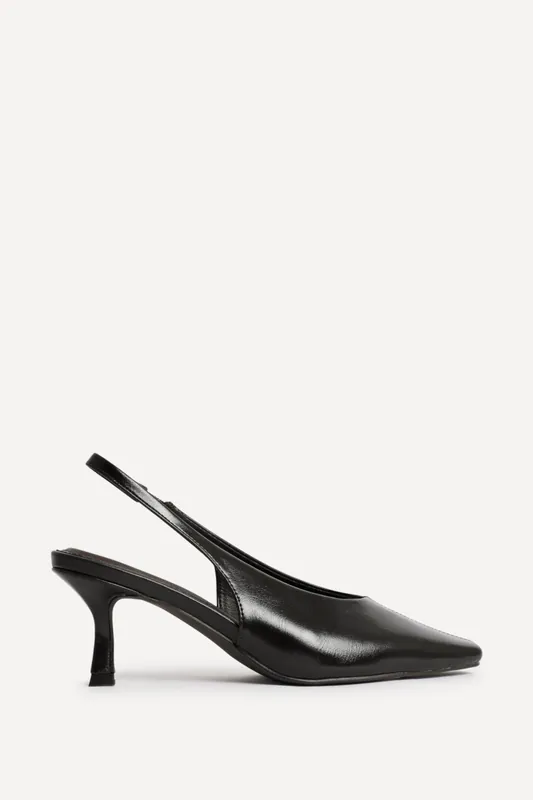 Method Brown Square Toe Court Heels - Linzi