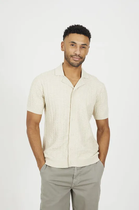 Knitted Short Sleeve Shirt - Brave Soul
