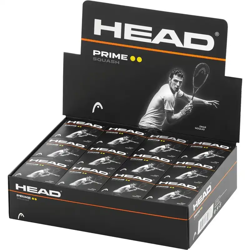 Prime Double Dot Squash Balls (Pack of 12) - Head