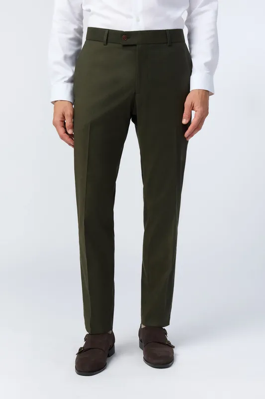 Harley Khaki Flannel Slim Fit Trouser - Antique Rogue