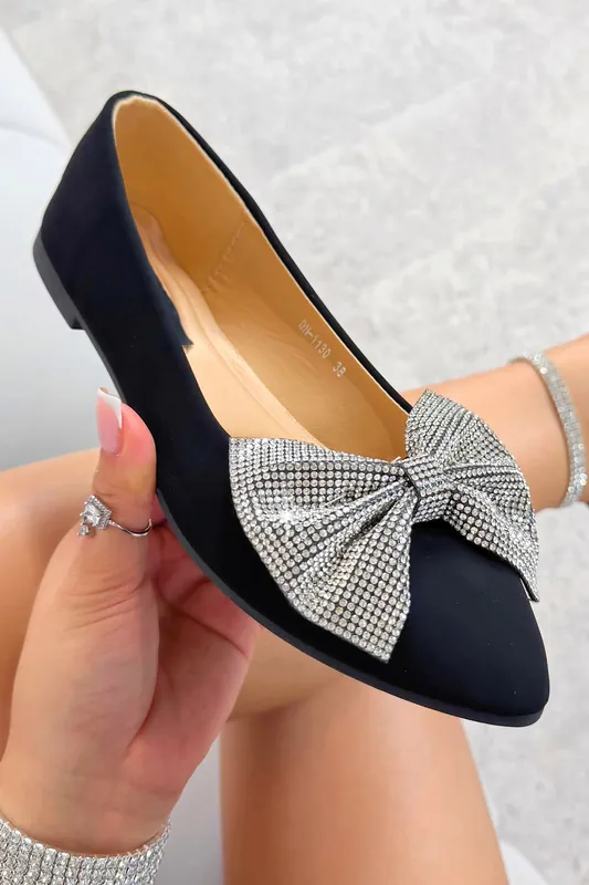Crystal Bow Dolly Shoes - Love Lemonade