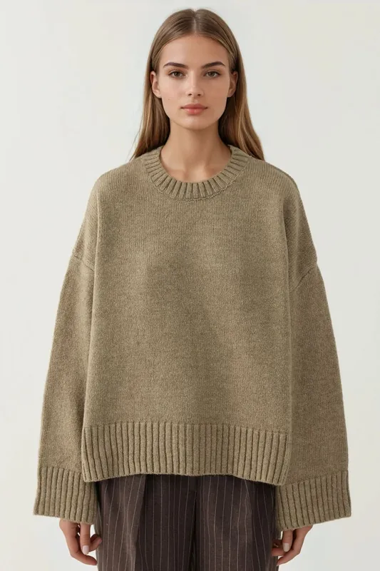 Thick Crew Neck Extra Soft Touch Sweater - Hiccup