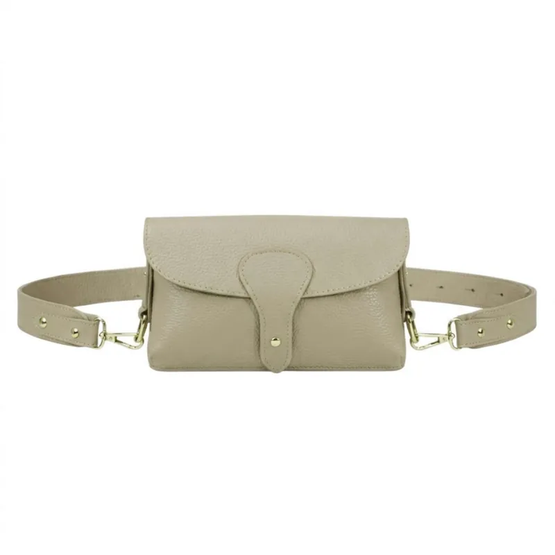 Magnetic Flap Closure Genuine Italian Leather Crossbody Bag - Kitise
