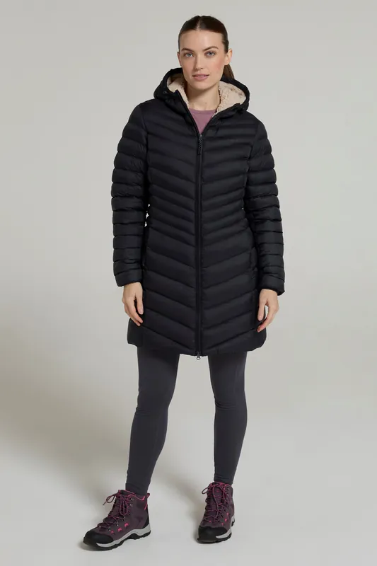 Florence' Water Resistant Padded Thermal Fur Fleece Lined Jacket - Mountain Warehouse