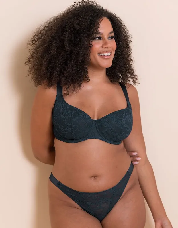 All Night Lace Scooped Multiway Balcony Bra - Curvy Kate