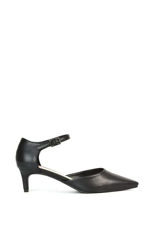 Kacey' Low Heel Court Shoes With Slingbacks - XY London