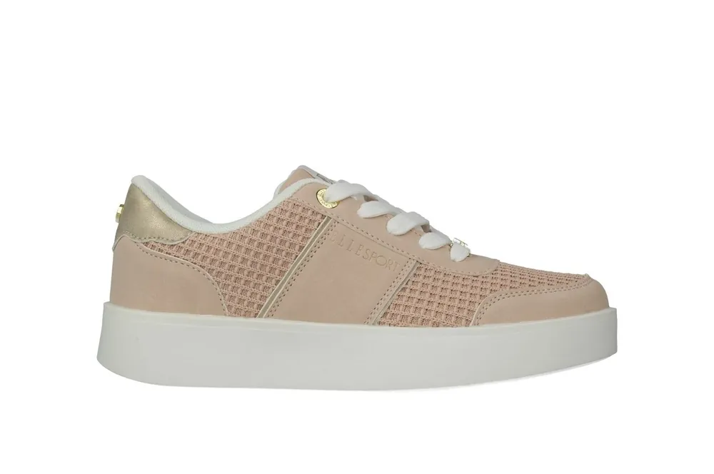 Woven Panel Trainers with Gold Detail - Elle Sport