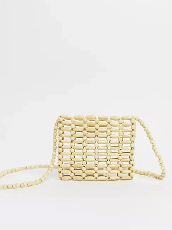 Wooden Beads Cross Body Bag - SVNX