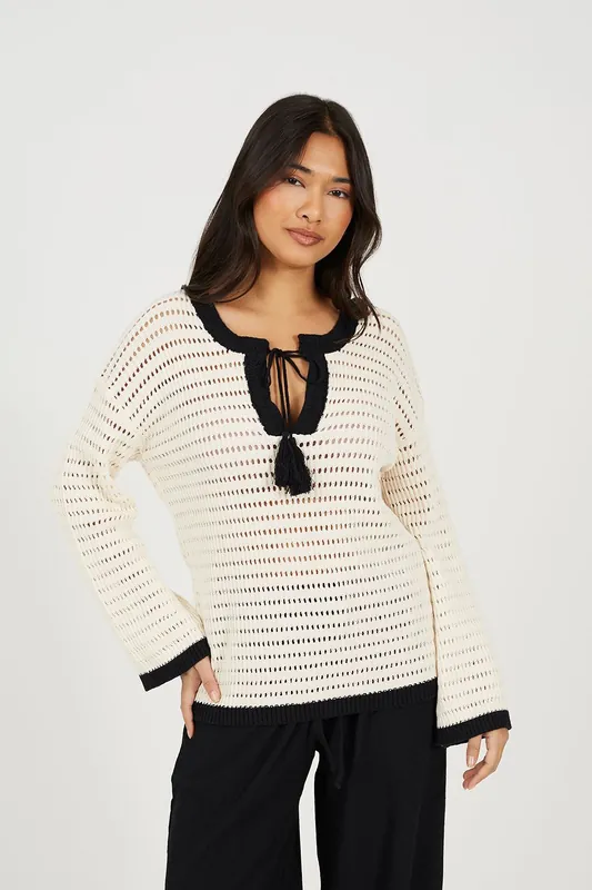Loose Knit V-Neck Jumper
