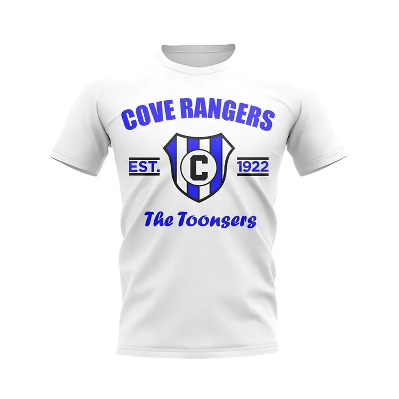 Mens Cove Established Football T-Shirt White