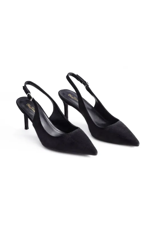 Pointed Toe Slingback Kitten Heels - MODISHION