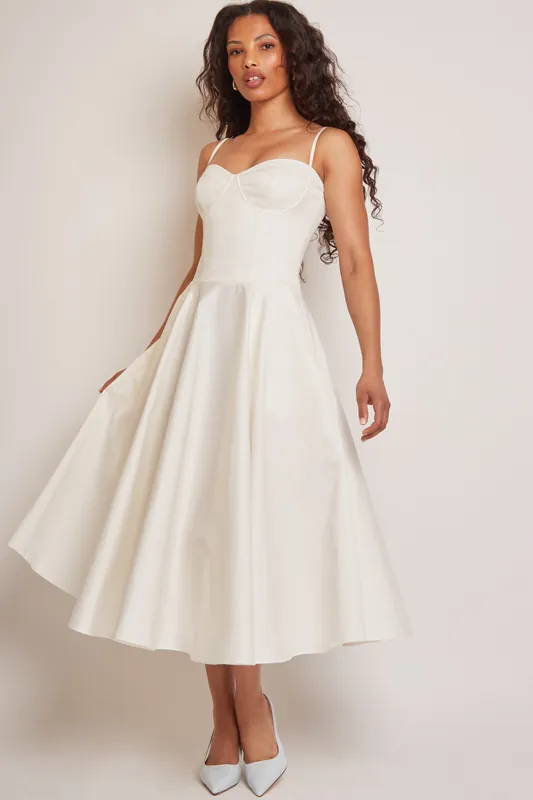 Jade Vanilla Corset Midi Dress - Jaded Rose