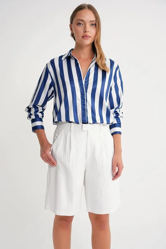 Striped Poplin Shirt - MixRay