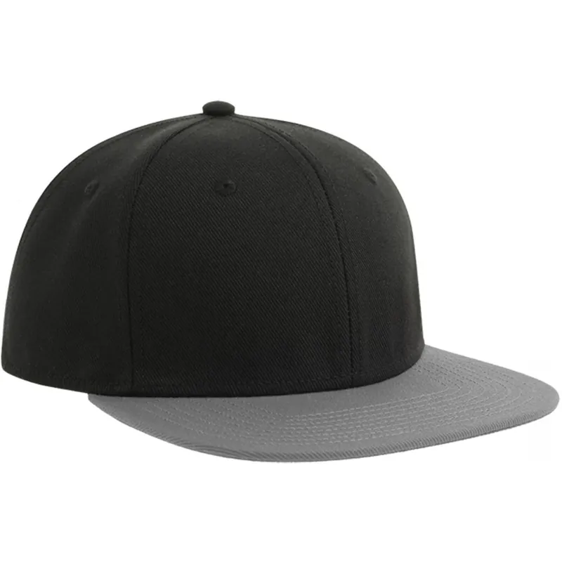 Contrast Flat Peak Snapback Cap - Atlantis