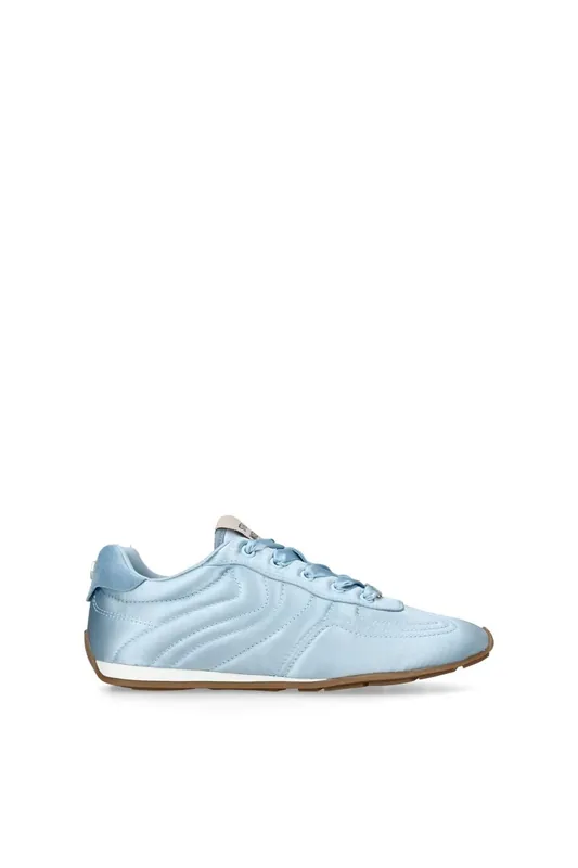 Abbi Blue Satin' Satin Trainers - STEVE MADDEN