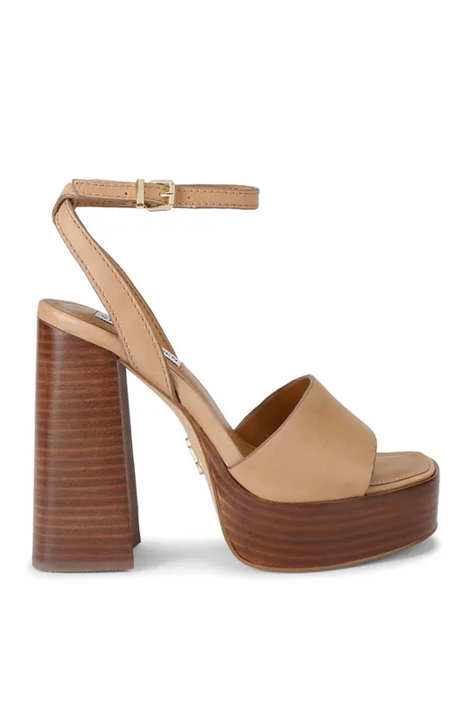 Floria Brown' Leather Heels - STEVE MADDEN