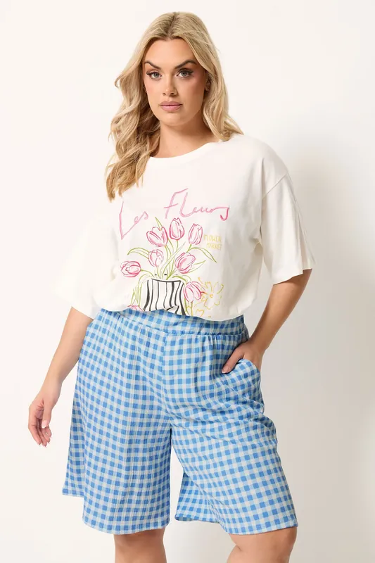 Gingham Jersey Shorts - Yours