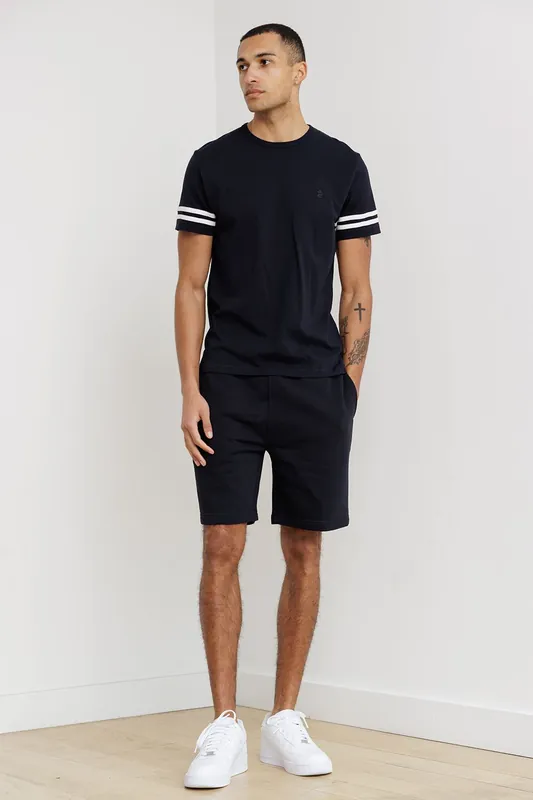 Cotton Stripe T-Shirt and Shorts Co Ord Set