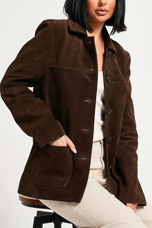 Buffalo Suede Car Coat - Barneys Originals
