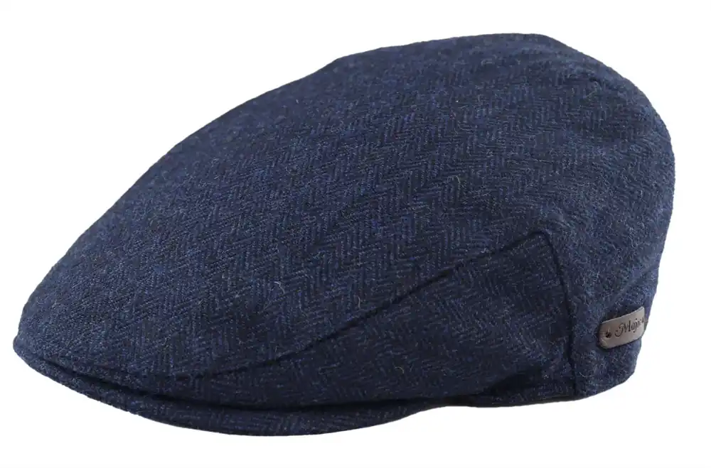 Flat Cap Wool Herringbone Tweed Vintage Classic 1920s Peaky Blinders - TruClothing