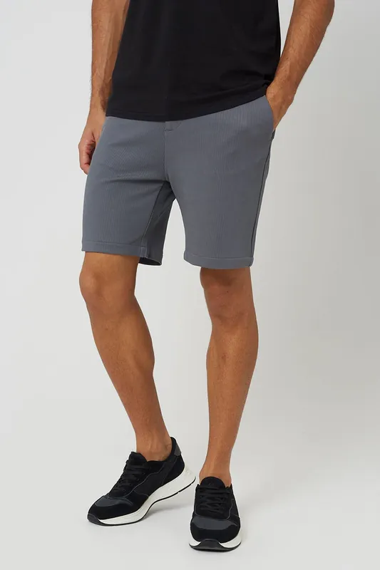 Waffle Zip Waist Shorts - Brave Soul