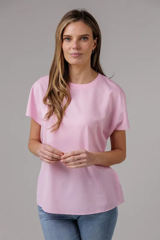 Crew Neck Short Sleeve Crepe Top - French Connection