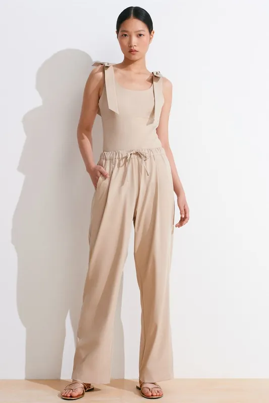 Wide-Leg Crepe Trousers
