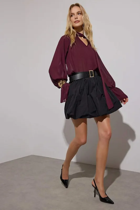 Belted Balloon Mini Skort - WOVCOR