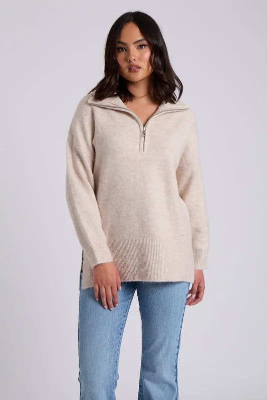 Oversized Half Zip - Urban Bliss