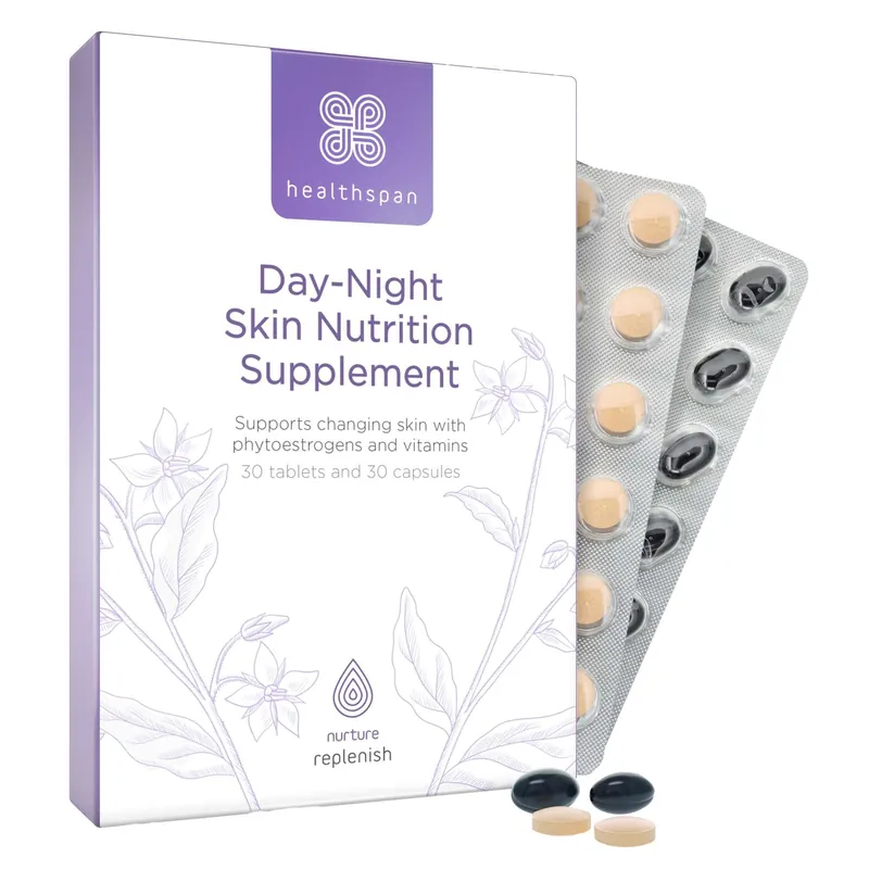 Replenish Day−Night Skin Nutrition Supplement x 30 Capsules & 30 Tablets - Healthspan