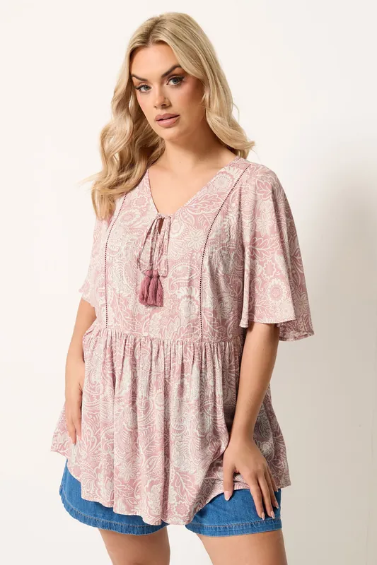 Paisley Tie Detail Top - Yours