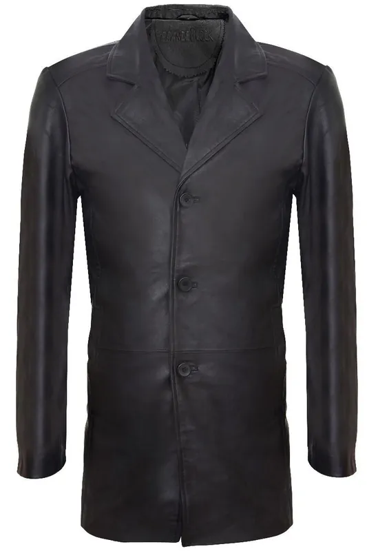 3/4 Leather Coat-Rosario
