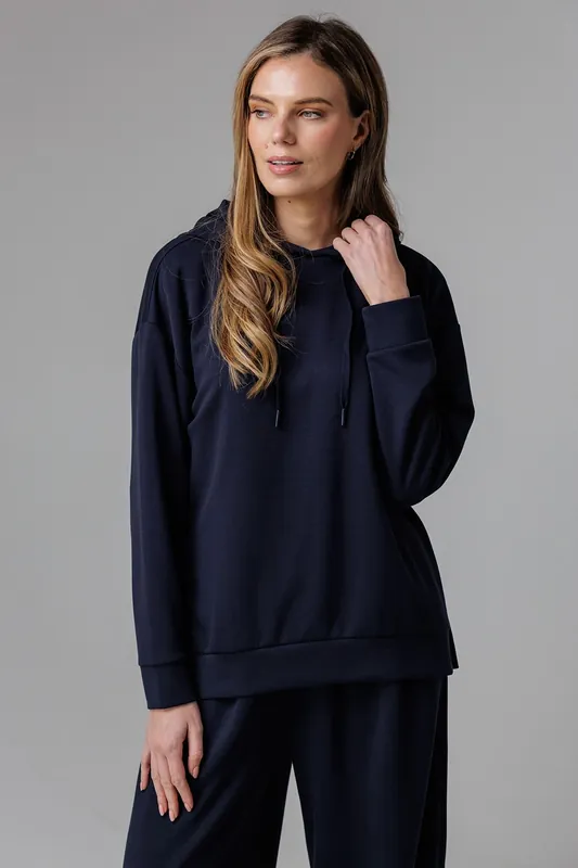 Luxe Oversized Drawcord Hoody - French Connection