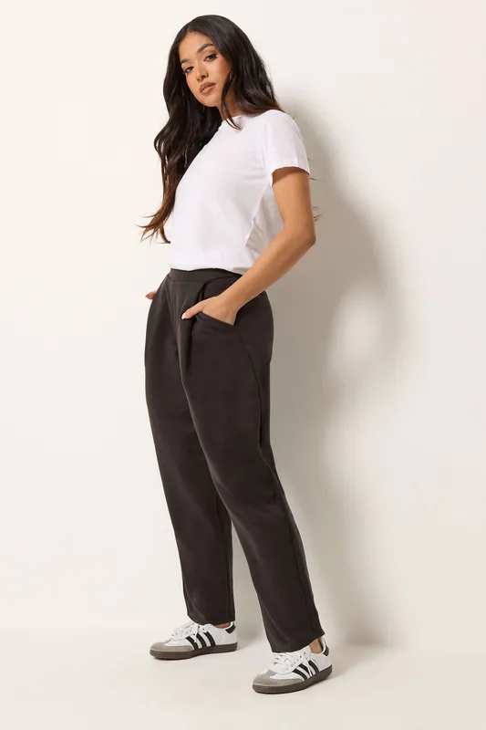 Petite Textured Barrel Trousers - PixieGirl