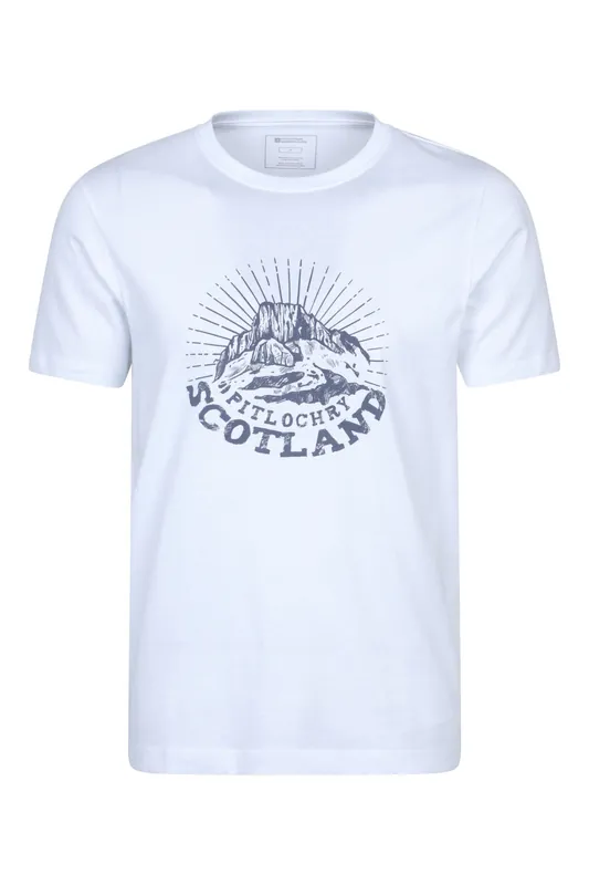 Pitlochry' Lightweight Casual Soft Short Sleeve 100% Cotton T-Shirt