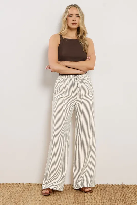 Tall Stripe Wide Leg Trousers - Long Tall Sally