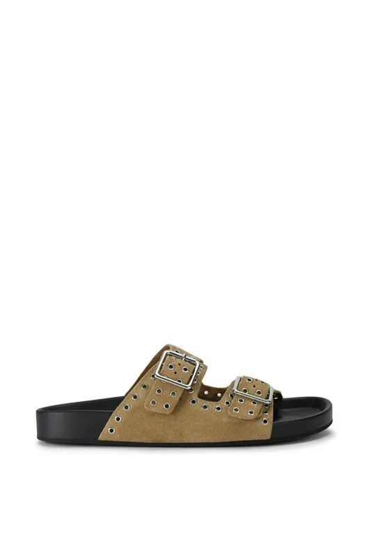 Abbot Taupe Suede' Suede Sandals - STEVE MADDEN