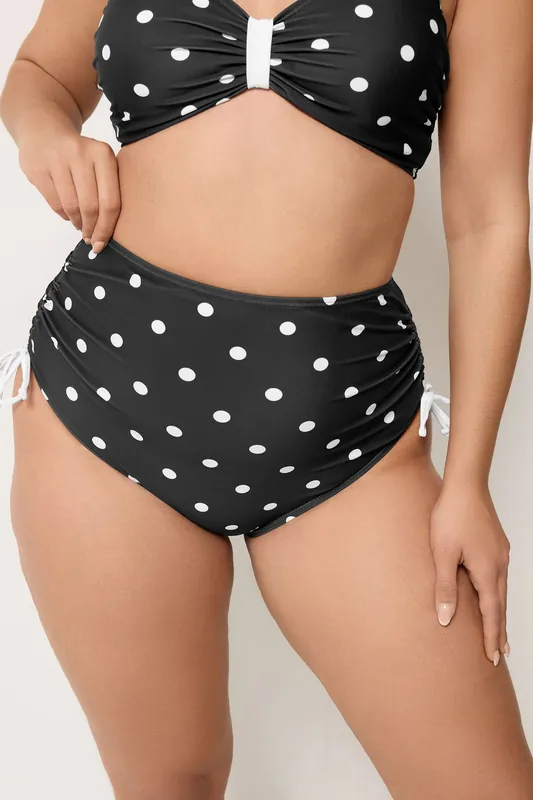 Super High Waisted Polka Dot Bikini Briefs - Yours
