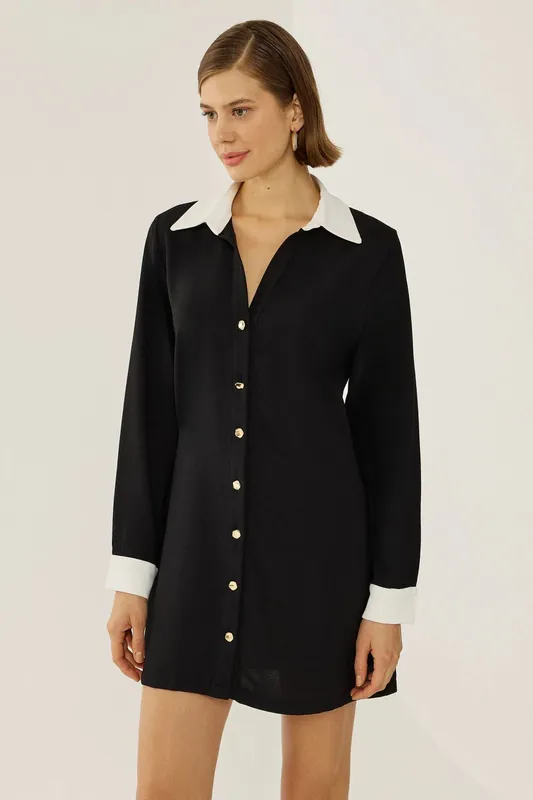 Buttoned Shirt Dress - Hiccup