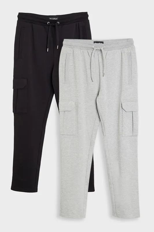 2 Pack Cargo Joggers - Threadbare