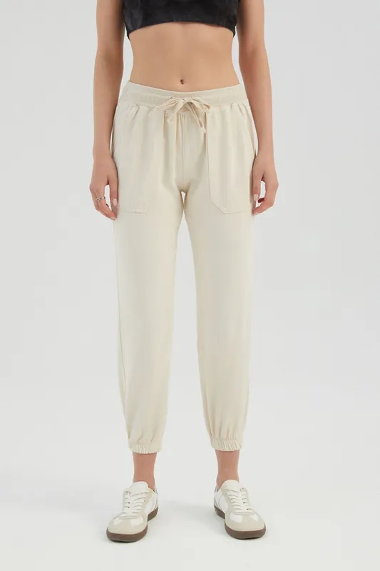 Mid Rise Drawstring Relaxed fit Trousers with a Pocket detail - Hiccup