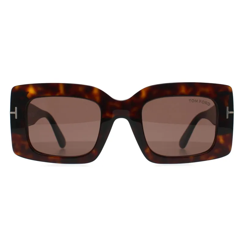 Square Shiny Dark Havana Light Brown Brigitta FT1188 - Tom Ford