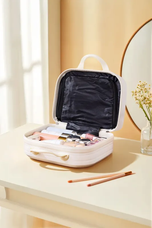 White Portable Water Proof Hand Luggage - SHEONLY