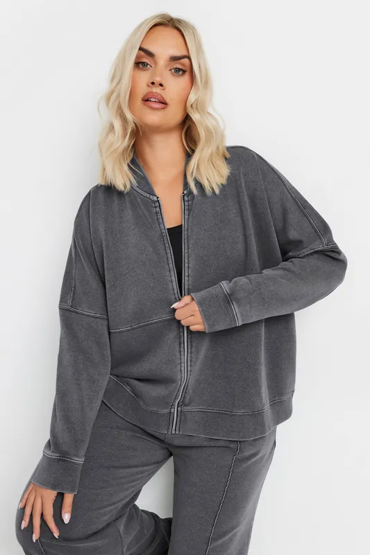 Oversized Sweat Bomber Jacket - Yours