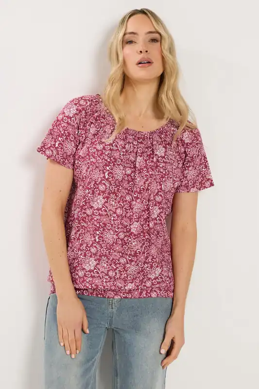Tall Paisley Bubble Hem T-Shirt