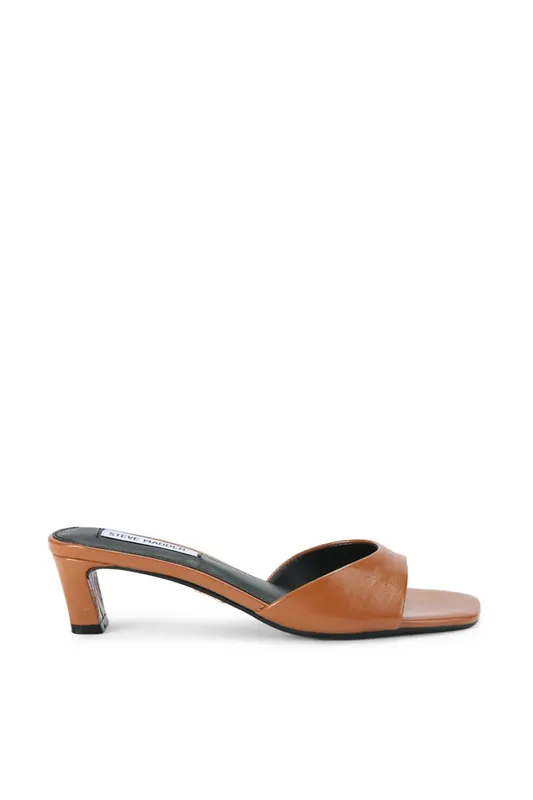 Hints Brown' Leather Heels - STEVE MADDEN