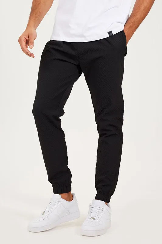 Seersucker Cuffed Trousers - Brave Soul