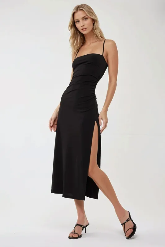 Bodycon Maxi Dress with Side Slit - Hiccup
