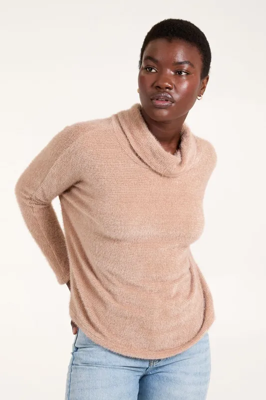 High Neck Jumper - Blue Vanilla