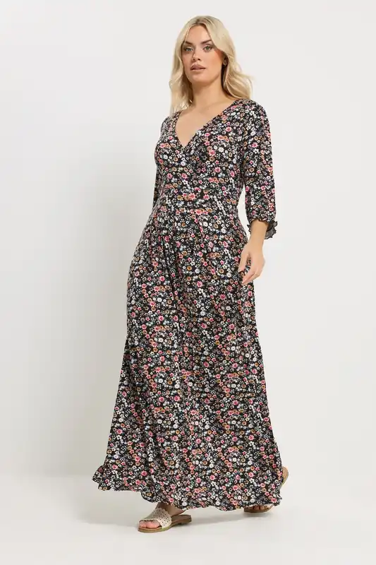 Floral Maxi Wrap Dress - Yours